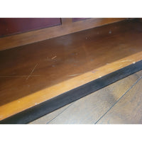 Mahogany & Cherry Bar de Bistro w/ Steel Top & Brass Rail by French Heritage - colletteconsignment.com