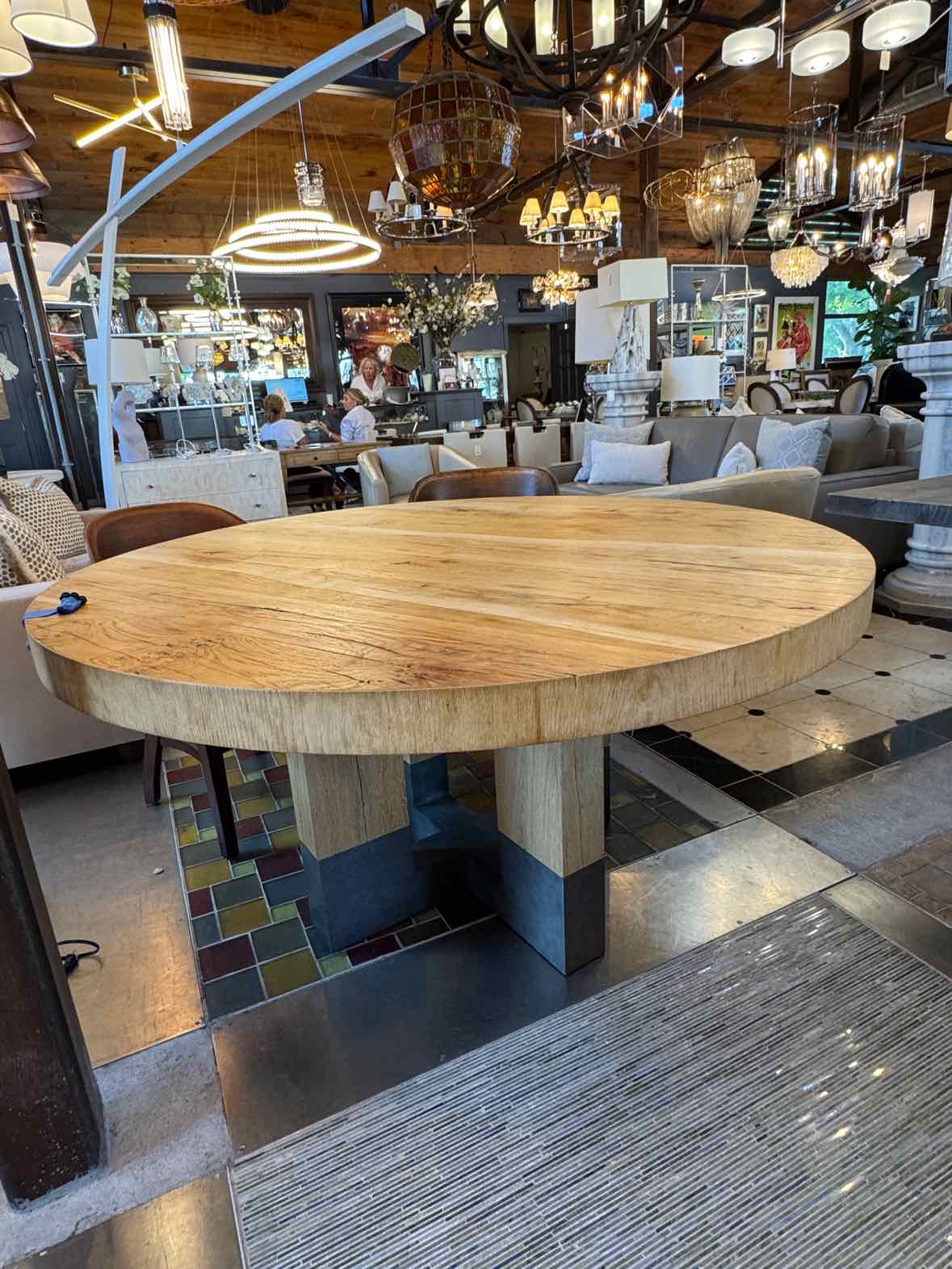 Artistica Home Verite 60" Round Blonde Wood Dining Table