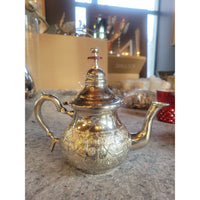 Moroccan Engraved Silver Plate Teapot