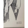 'The Sound of Music' Drawing by Al Hirschfeld in Wood Frame
