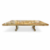 Custom Multicolor Reclaimed Wood with/ Epoxy Gloss Finish Dining Table