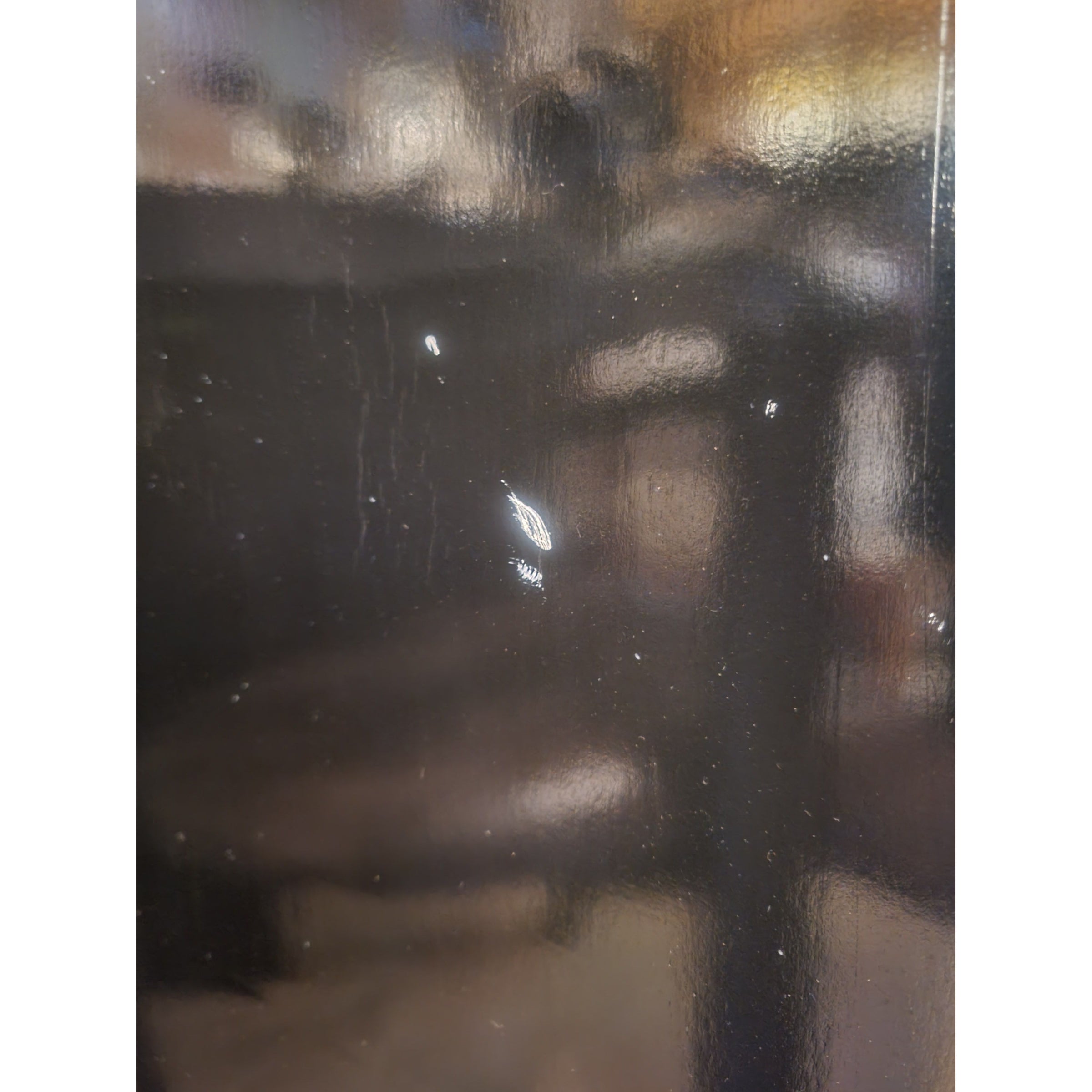 Vintage Asian Black Lacquer Armoire w/ Brass Hardware