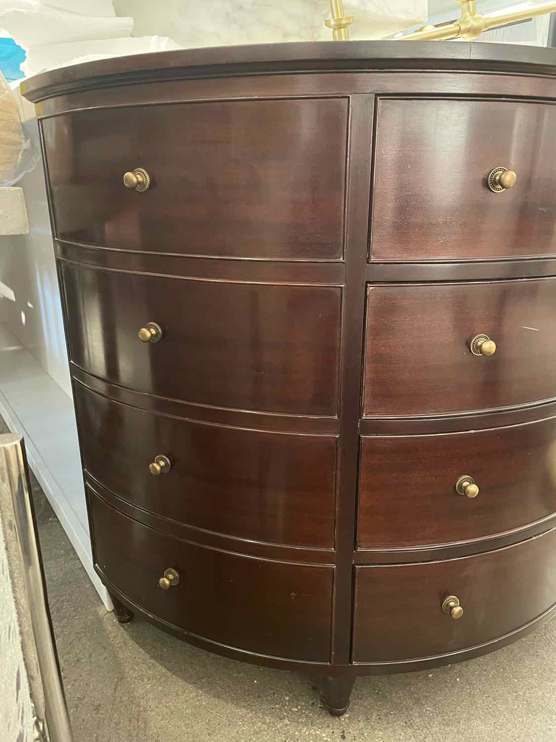 Jefferson Mahogany 4-Drawer Demilune Commode by Thomas Pheasant for Baker
