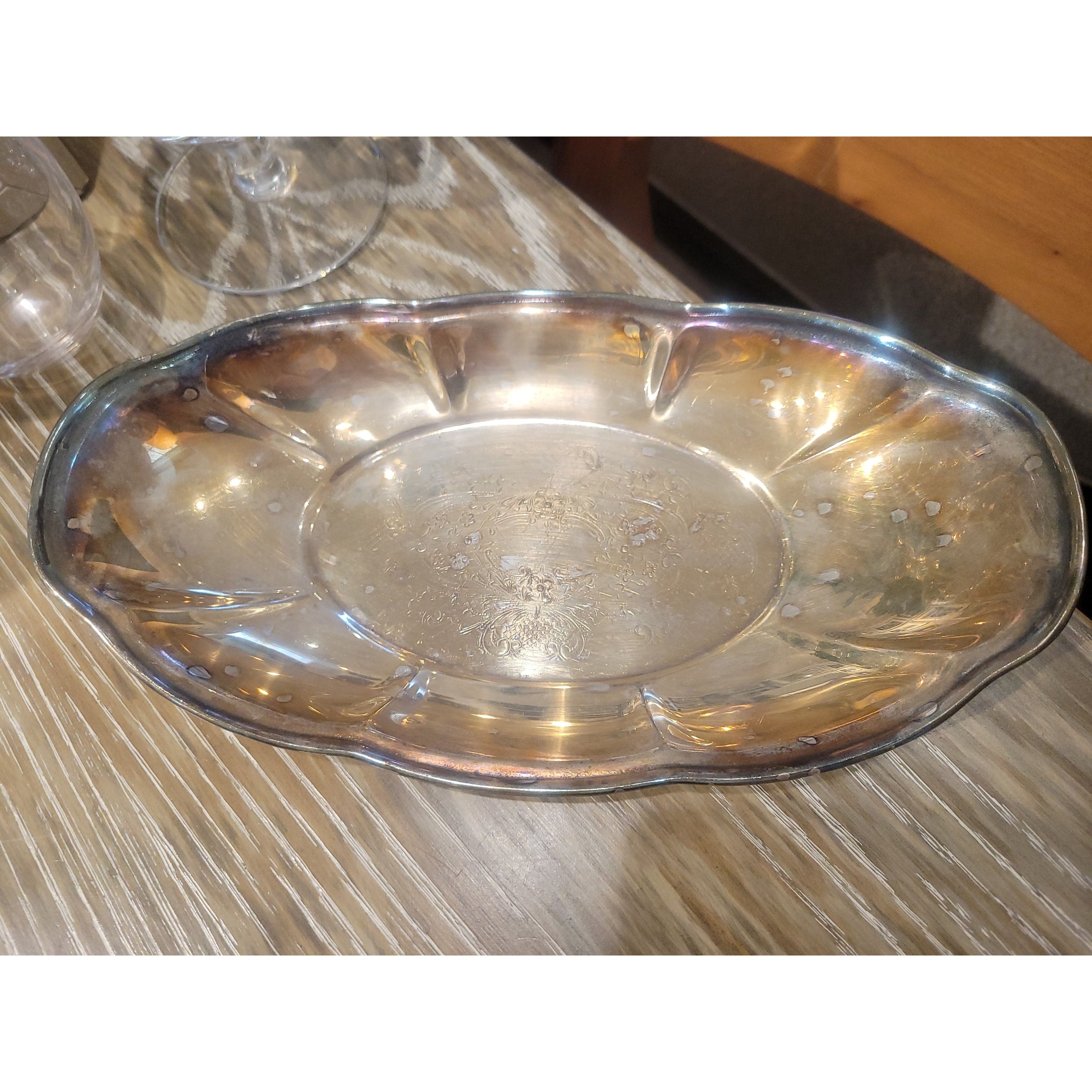Vintage English Silver-Plated Tray