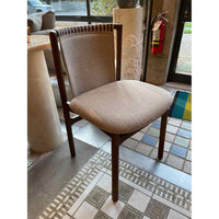 Wheat Linen & Leather Baden Side Chair on Ash Wood Frame by Four Hands