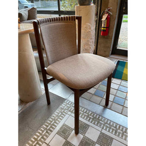 Wheat Linen & Leather Baden Side Chair on Ash Wood Frame by Four Hands