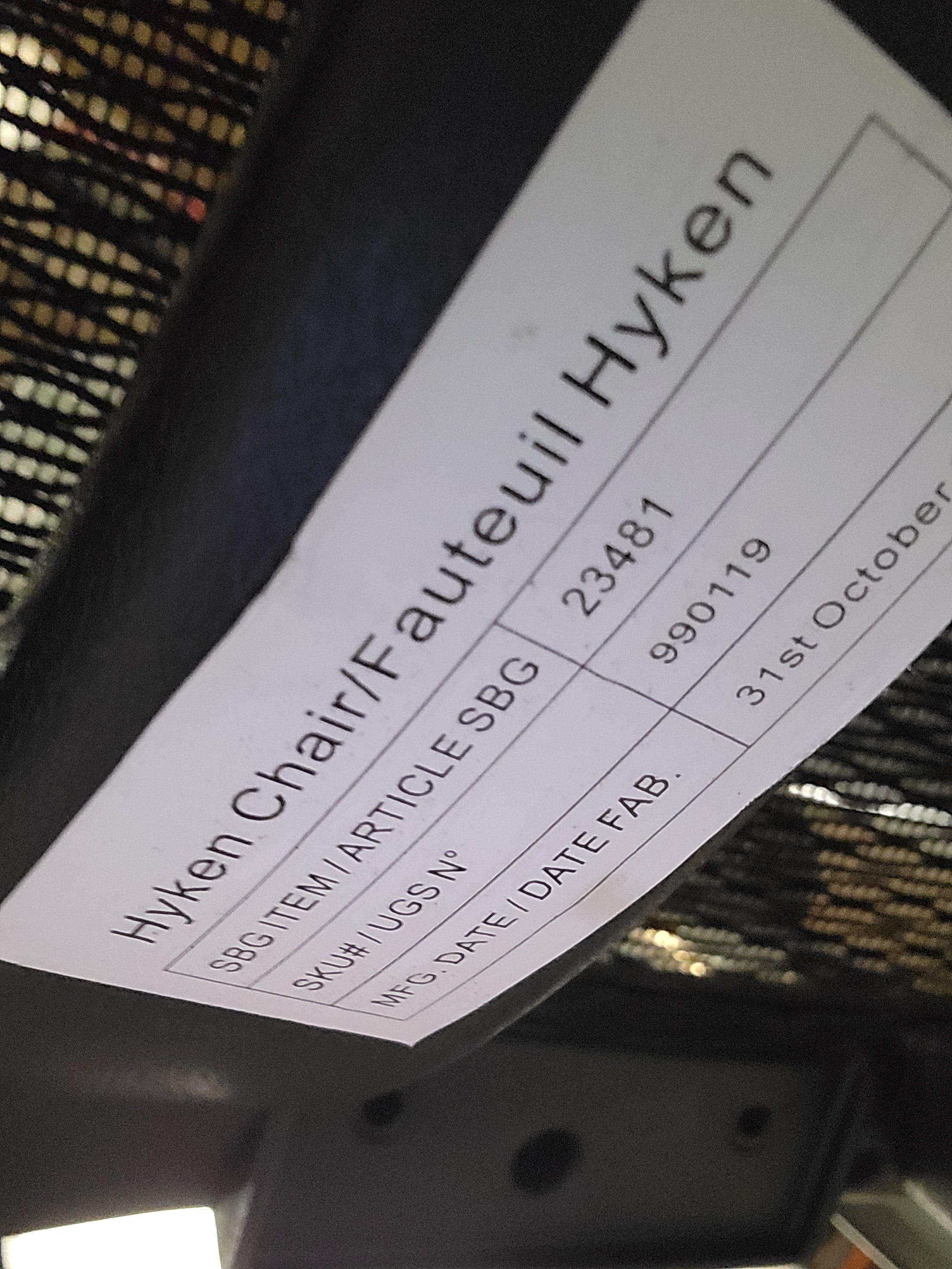 Hyken Ergonomic Mesh Swivel Desk Chair (AS IS)