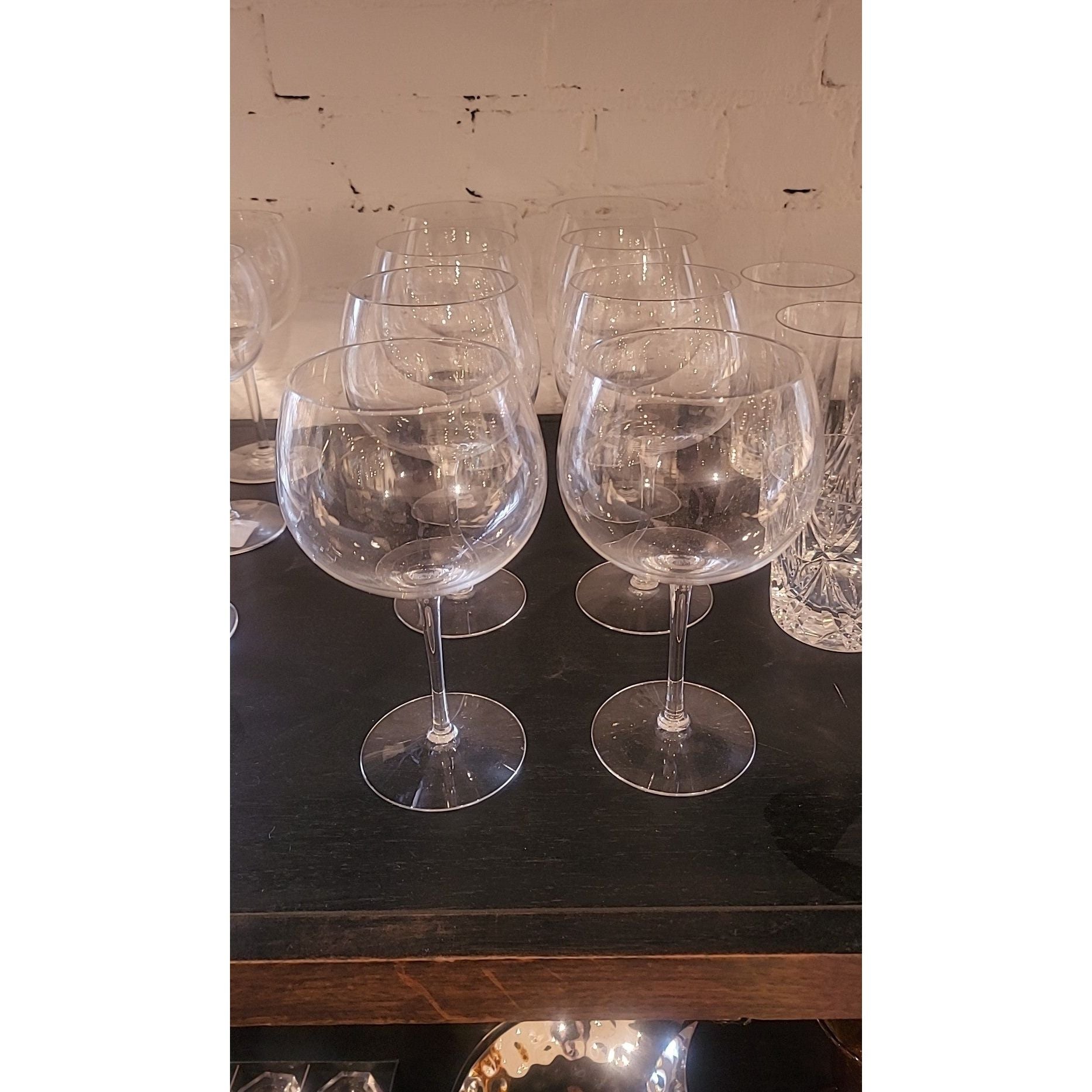 SET of 8 Tiffany Balloon Wine Glasses