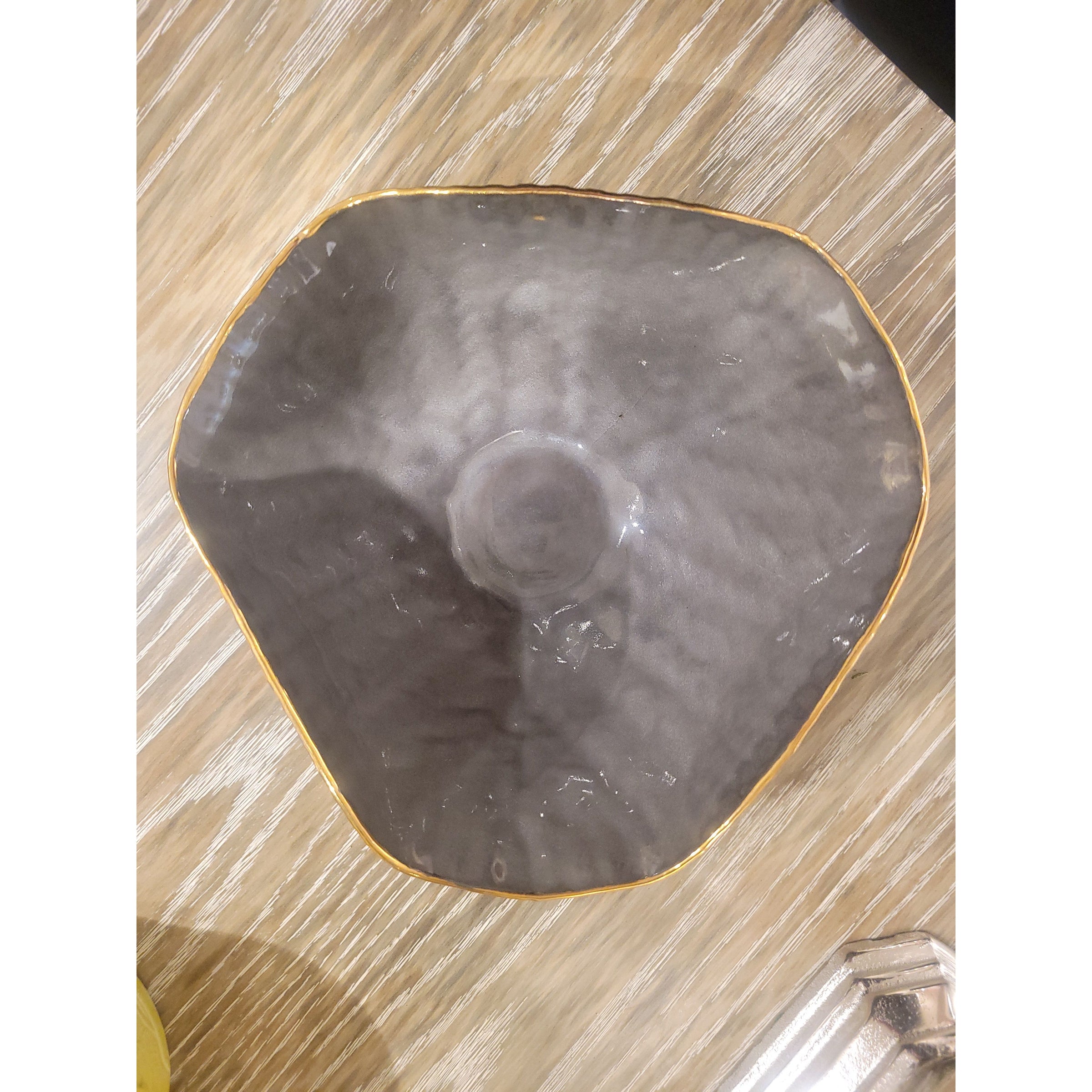 Ceramic Cable Knit Sweater Bowl w/ 16k Gold Edge by Reshape Studio