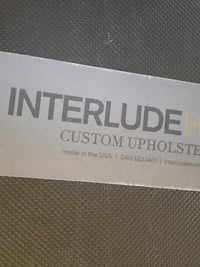 Nova Oval Shearling Ottoman on Lucite Legs by Interlude