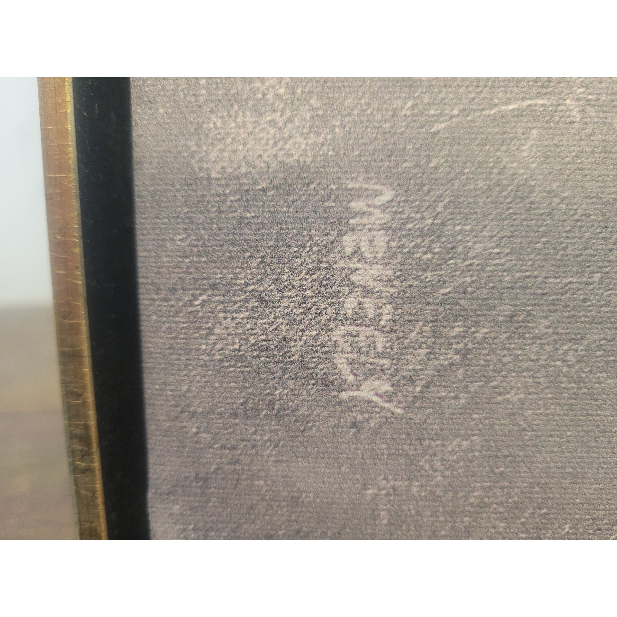 'Feels Familiar' Abstract Canvas Print by Dan Meneely in Gold Leaf Frame