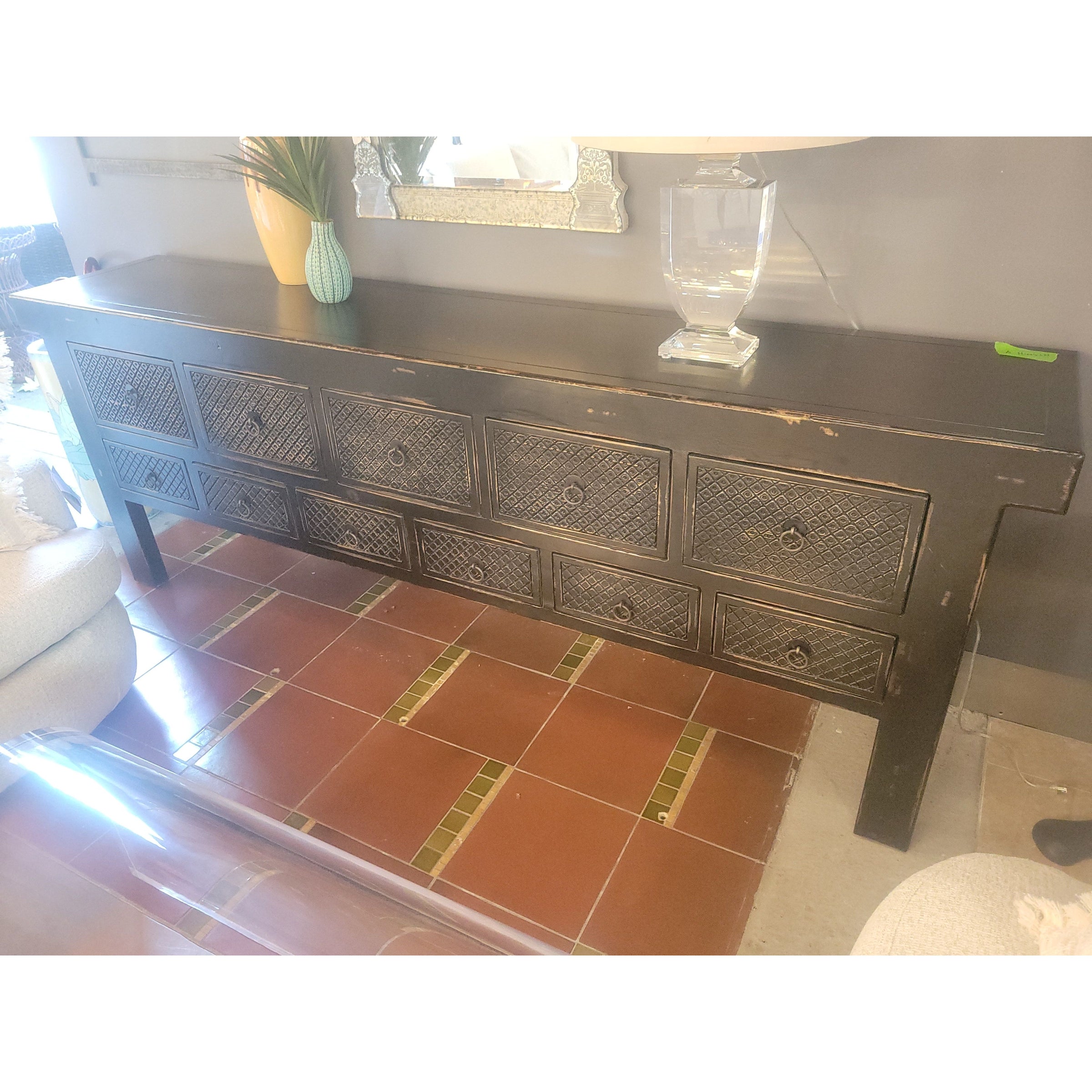 8-ft 11-Drawer Reclaimed Wood Storage Console