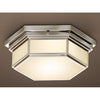 'Barton' Nickel & Milk Glass Flush Mount by RH - AS IS