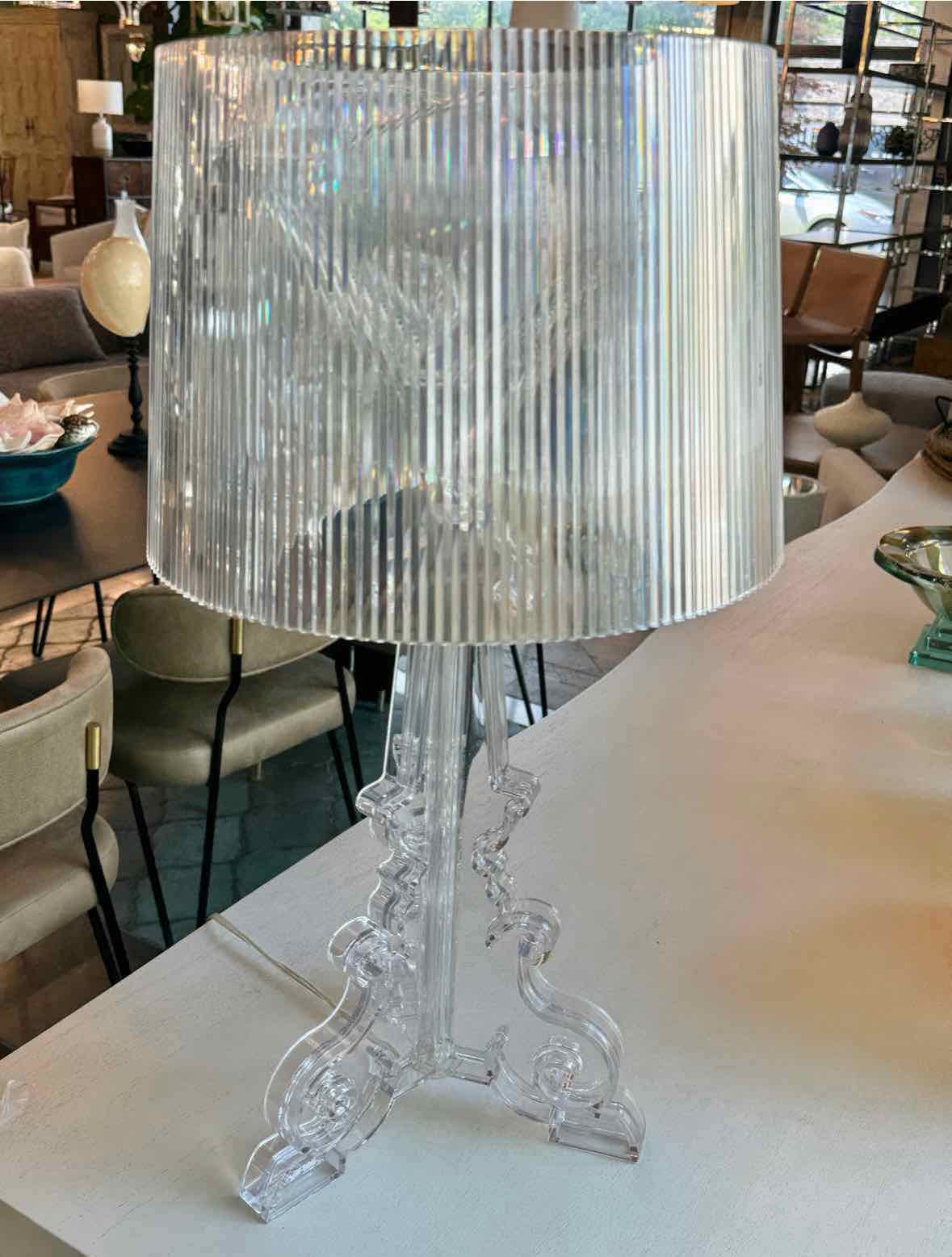 Bourgie Kartelll Lucite Shade & Tripod Base Table Lamp