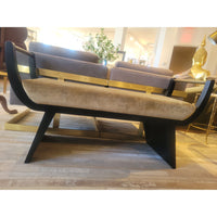 'Winston' Bench w/ Harvest Velvet & Dark Frame by Arteriors - colletteconsignment.com