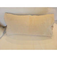 Printed Blue Starburst Linen Lumbar Pillow w/ Down Insert by Michele Varian
