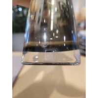 Tall Curved Smoked Glass Bud Vase