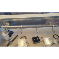 Wall-Mounted Metal Coat Rack Bar w/ 4 Hooks (AS IS)