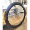 Large Round Wood Mirror