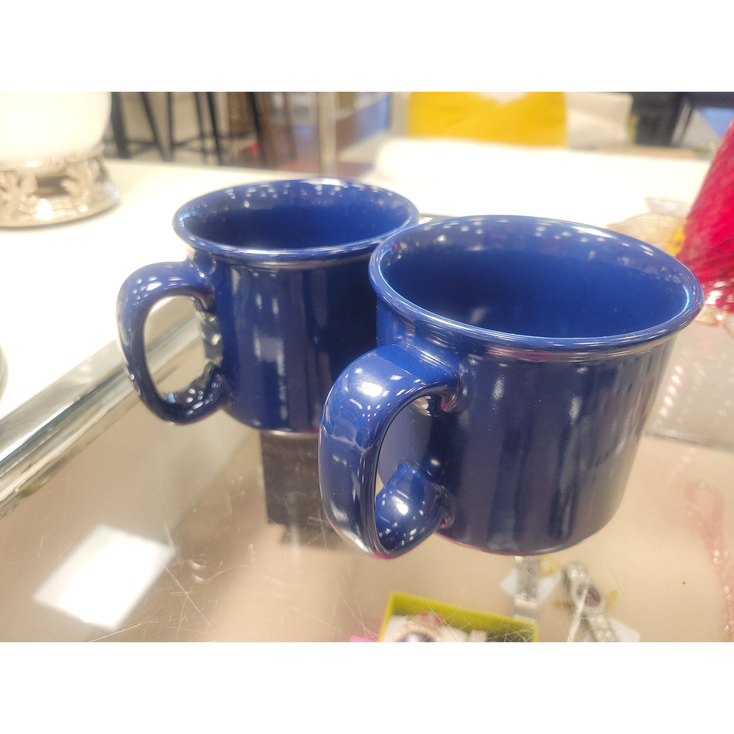 Pair of Royal Blue Mugs