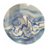 Blue and White Porcelain Round Charger with Sky Motif by Jared FitzGerald