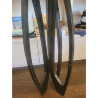 Stingray Shagreen Console Table w/ Bronze Patina Legs by R&Y Augousti (AS IS)