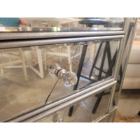 Mirrored Glass Jewelry Dresser w/ 8 Storage Compartments