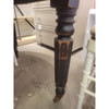 Vintage Round Dark Wood Dining Table - AS IS