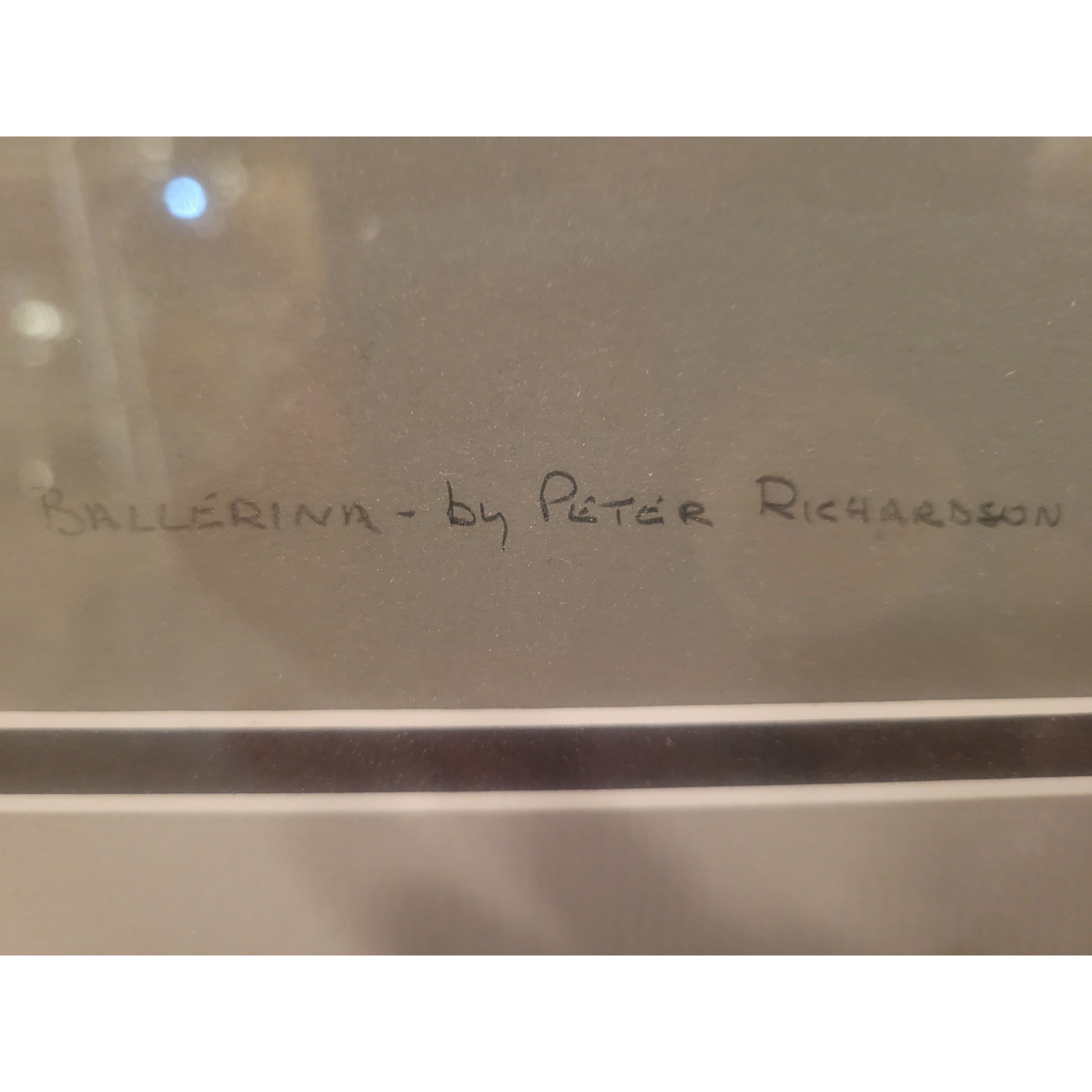 "Ballerina" Drawing by Peter Richardson in Silver Frame