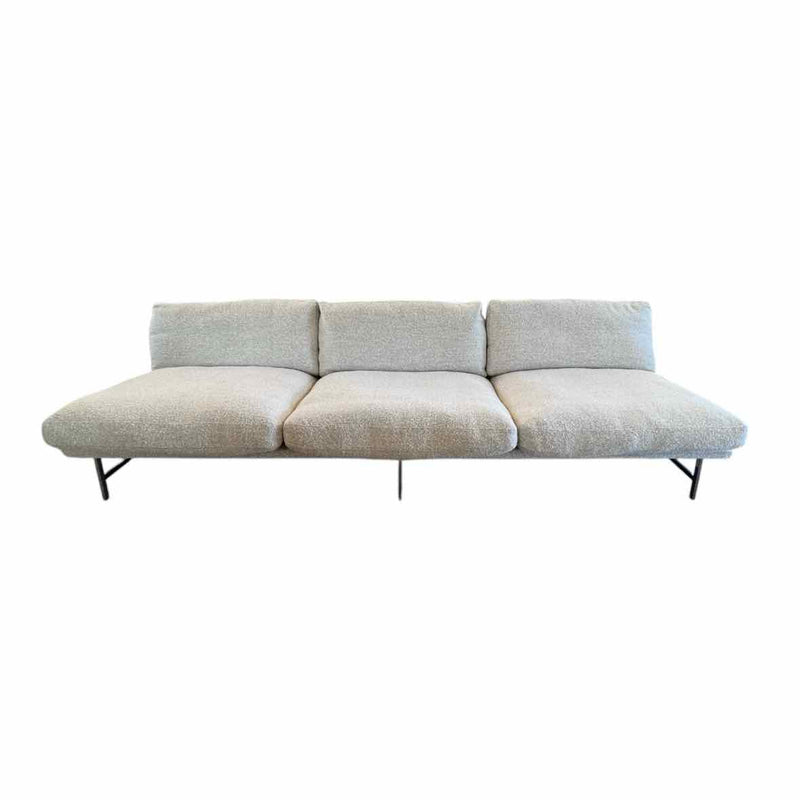 Custom Reupholstered Armless Gray Lissoni Sofa by Fritz Hansen