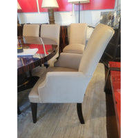 SET of 10 Tan Mohair High Back Dining Chairs by MG&BW - colletteconsignment.com
