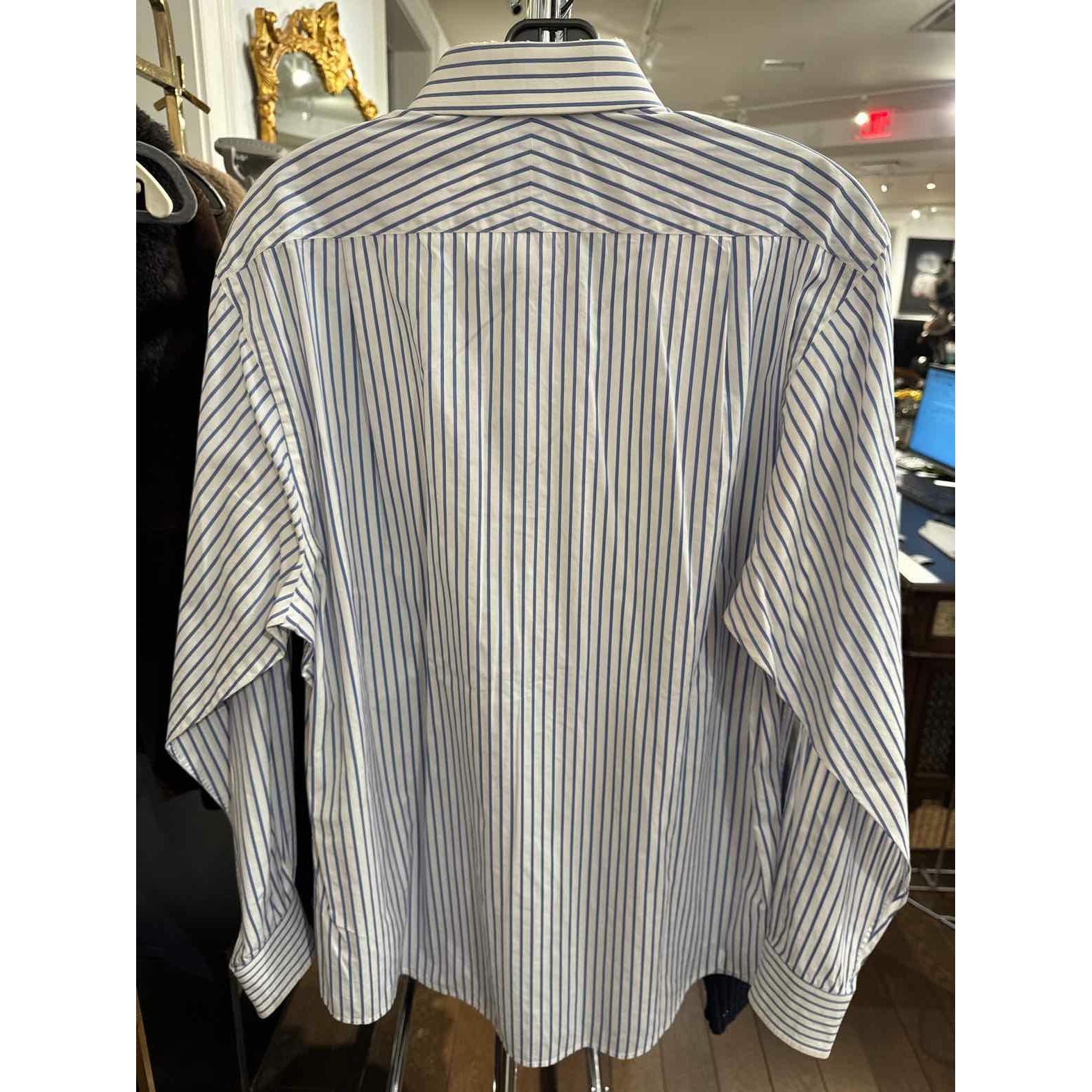 Men's Charles Tyrwhitt Mens Size M White/Blue Shirt - colletteconsignment.com