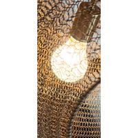 Antique Brass Net 3-Light Chandelier (AS IS)