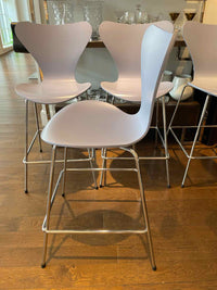 PAIR of Lavender Counter Stools by Fritz Hansen