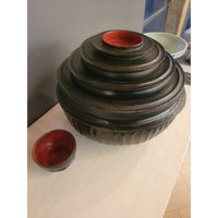Antique Burmese Lacquer Monk Bowl Set (As Is)