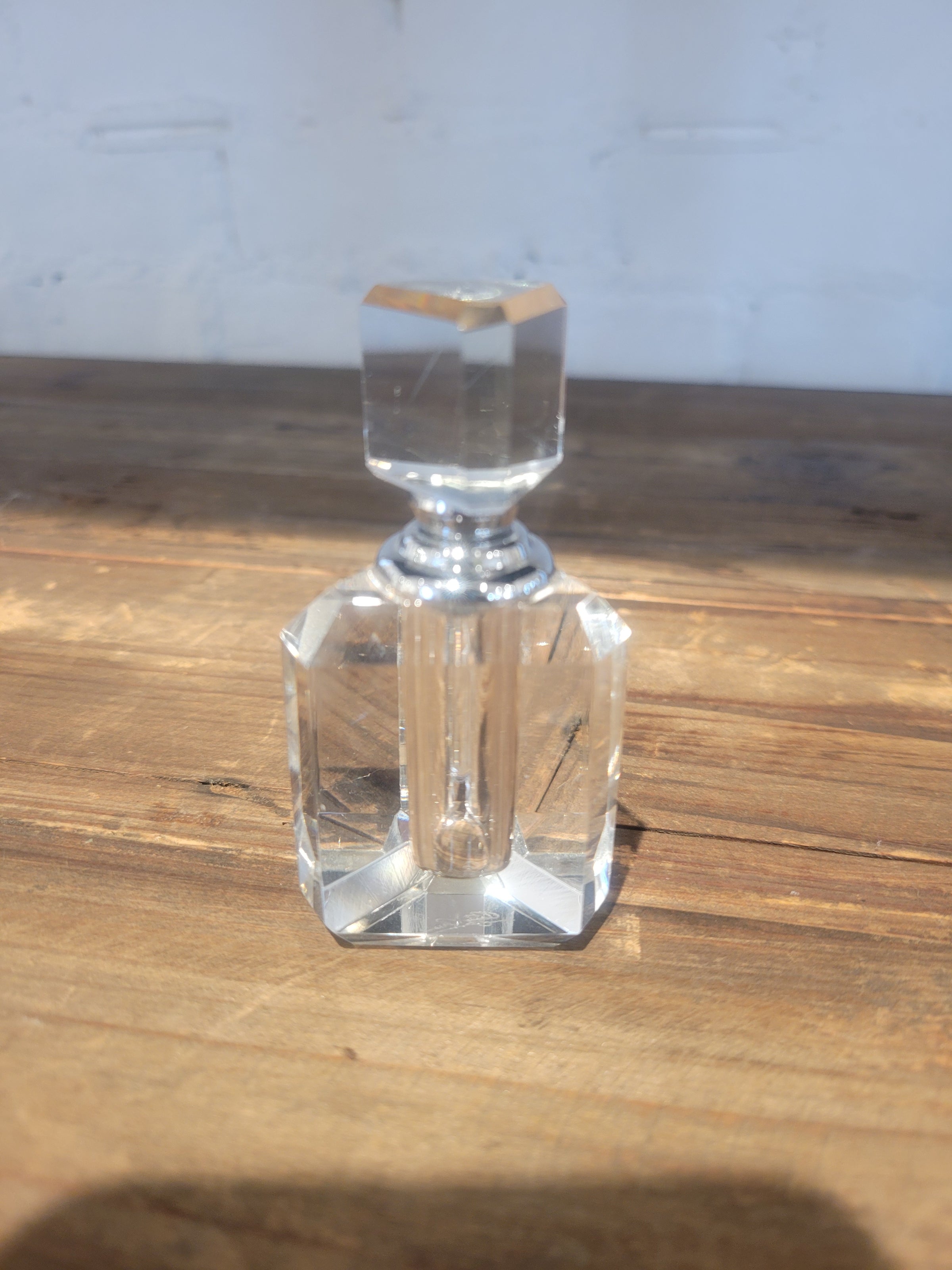 Oleg Cassini Crystal Pillar Shaped Perfume Bottle