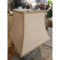 Blue Ceramic Water Pot Table Lamp w/ Shade