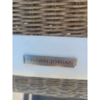 SET of 4 Flight Woven Wicker & Aluminum Dining Chairs by Brown Jordan (AS IS)
