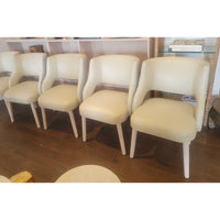 SET of 4 Custom 'Beccacino' Leather Side Chairs by Tailored Home - colletteconsignment.com