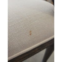 SET of 8 French Linen & Oak Dining Chairs by RH (Inc. 2 w/ Arms) - AS IS