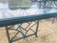 SET of Vintage Painted Iron Dining Table, 2 Arm Chairs, 4 Side Chairs (AS IS)