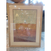 White Party in a Field Painting in Gold Frame