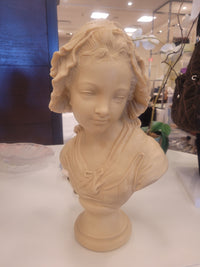 Signed Grinam Niam Paris 'Peasant Girl' Marble Bust