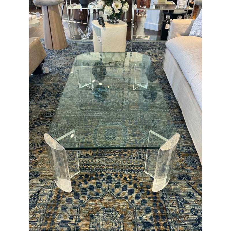 Vintage Lucite & Glass Coffee Table