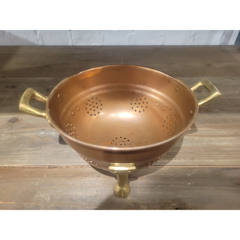 SET of Antique Copper Escargot Strainer, Pot & 8 Snail Pans by Wagner Germany