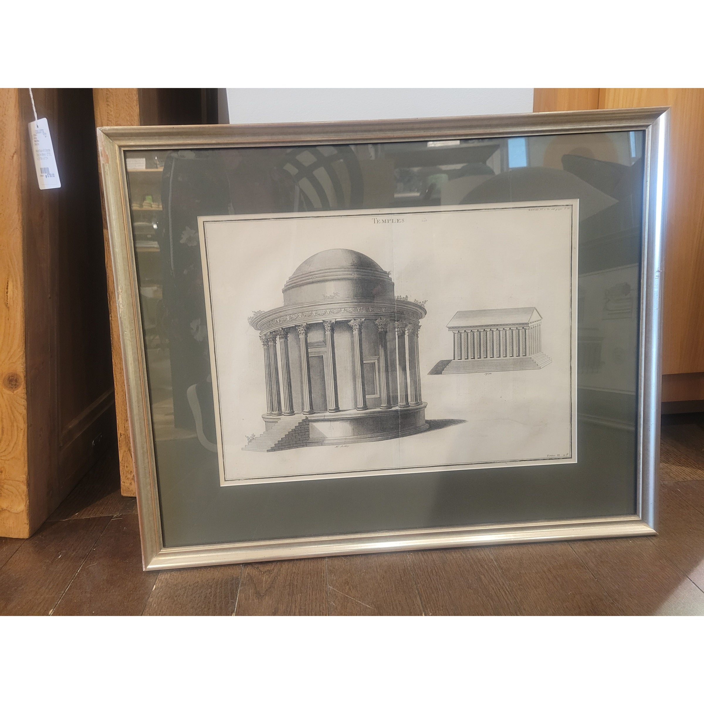 PAIR of French Temple Engravings by Bernard de Montfaucon (AS IS)