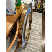 Harlequin Round Blue & Gold Mirror by Jonathan Adler