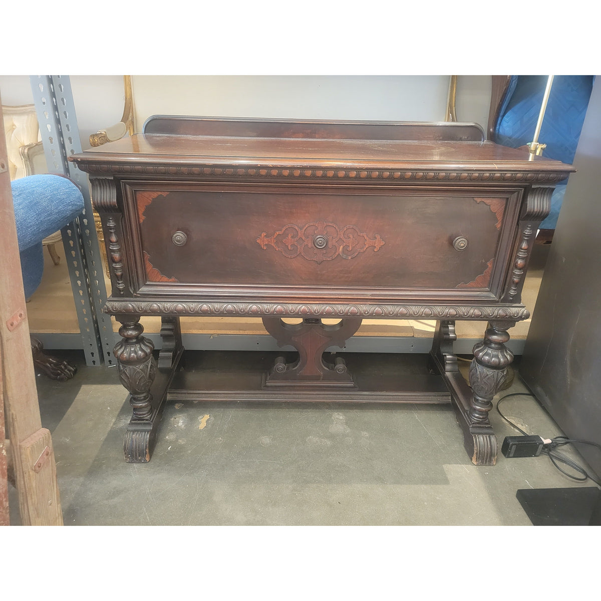 Antique Carved Wood Sideboard w/Drawer, Union Furniture, 45"L X 19""W X 37"H