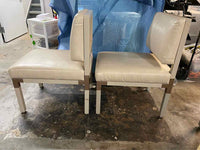 SET of 10 Leather & Brass Dining Chairs by Antoine Proulx for Dennis Miller