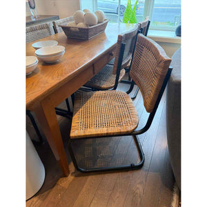 Set of 6 Rattan/Iron Dining Chairs 18.5"W x 22"D x 33.5"H